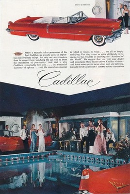 Magazine Ad - 1956 - Cadillac - Gowns by Galanos