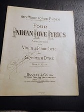 sheet music "Four Indian Love Lyrics" by Amy Woodforde-Finden Violin And Pianofo