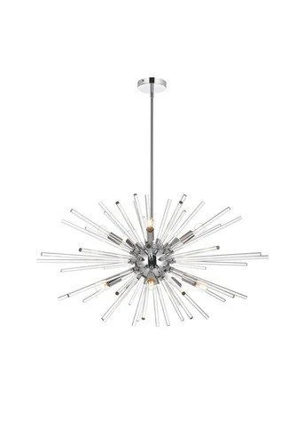Elegant Lighting 2502D32 Sienna 10 Light 32"W Crystal Sputnik - Gold - Picture 3 of 12