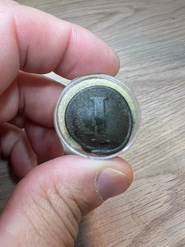 Dug Civil War Confederate Lined I Coat Button Recovered in Norfolk, Va.