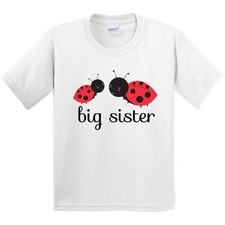 Inktastic Big Sister Youth T-Shirt Ladybugs Red Black Little Tee Kids Children
