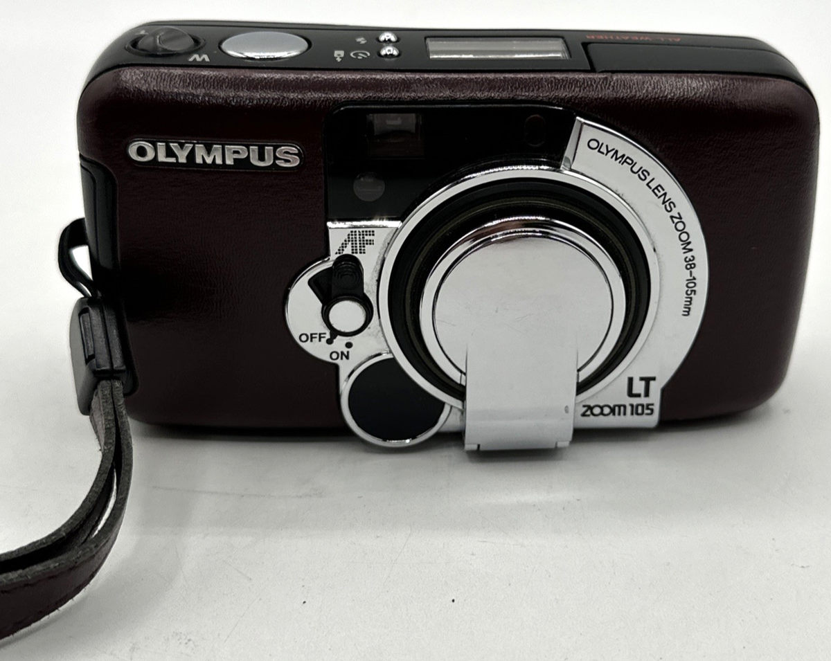 Olympus LT Zoom 105 Compact Point & Shoot 35mm Camera Burgundy Box