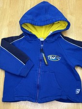 VTG Sesame Street Jacket Boys 24M 18-24M Blue Cookie Monster Hooded Fleece Zip