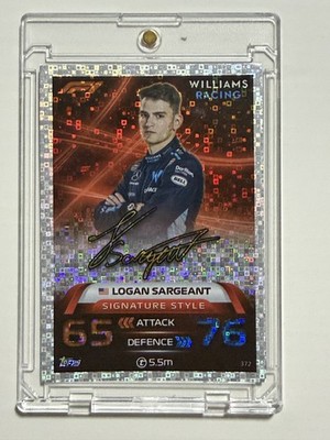 Logan Sargeant Auto 2023 F1 Topps Turbo Attax Signature Style Williams Racing SP