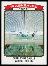Charles de Gaulle Airport 2023 Topps Heritage News Flashbacks