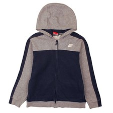 Nike Jungen grau & marineblau Hoodie mit durc...