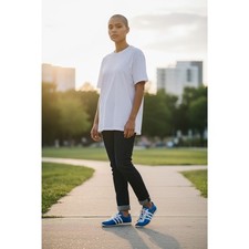 UNISEX ADIDAS ORIGINALS JAPAN Women's 6.5 / Men 5.5 JS3773 Blue/ White Leather