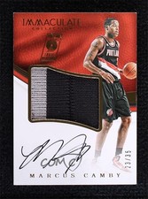 2016-17 Panini Immaculate Premium 23/35 Marcus Camby #PP-MC Patch Auto 2d0