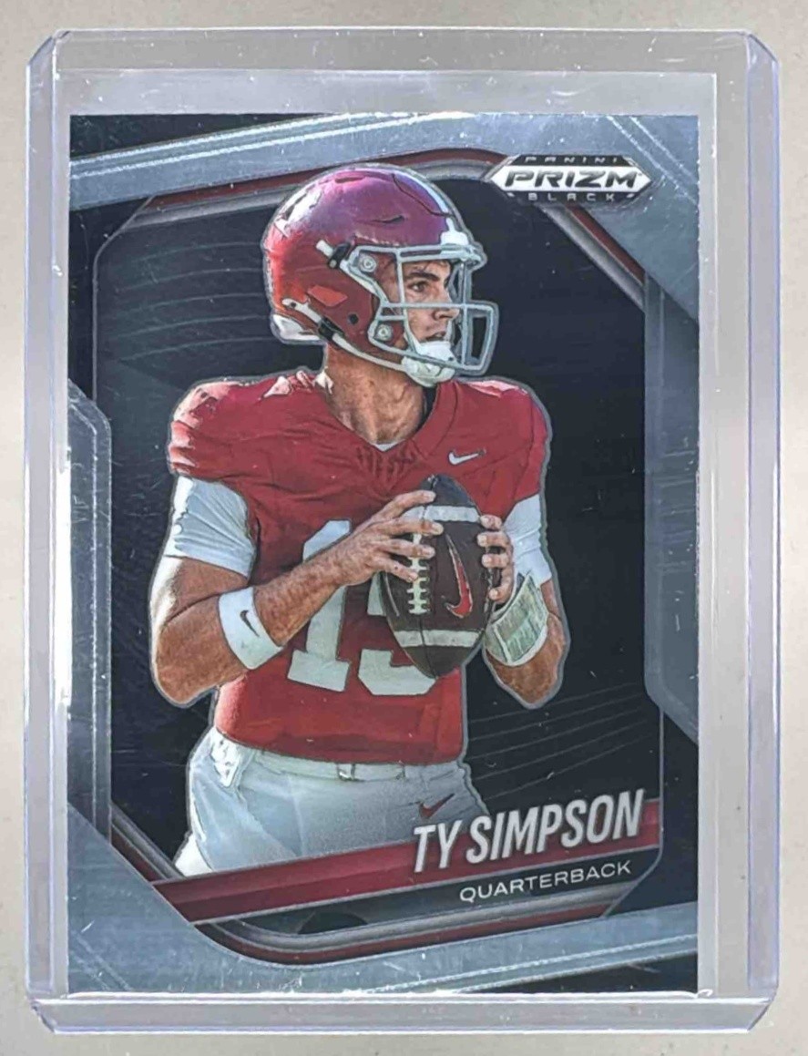 Ty Simpson 2025 Panini Prizm Black #152 Prospects (I)