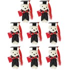  8 Pcs Graduation Bear Mini Toy Decorations for Bouquet Bears Figures