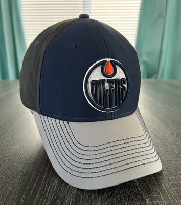Oilers Hat Edmonton Oilers Baseball Hat Adidas Superflex NHL Cap L/XL