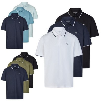Mustang Poloshirt Herren Kurzarm 3er Pack Pablo Regular Fit Shirt Sommer Basic