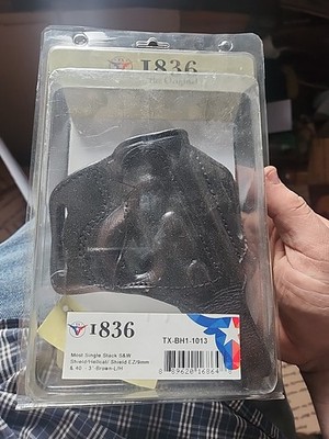 Tagua Leather Holster Texas Series S&W Shield/Hellcat/Shield 9mm, .40 3'' LH 