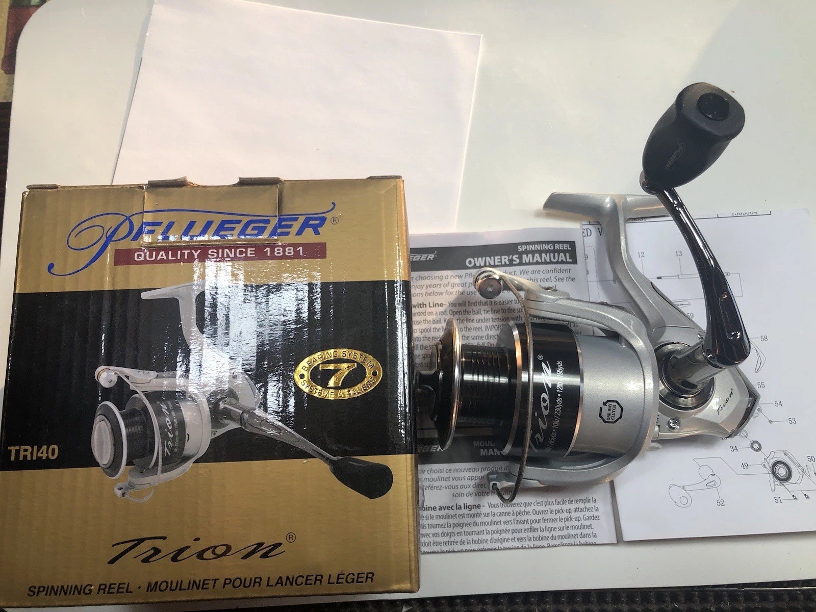 PFLUEGER TRION TR140 SPINNING REEL