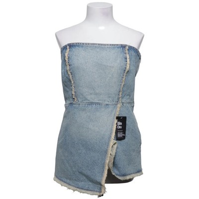 Rita Ora x Primark, Tube Top, Größe: 38, Blau, Baumwolle, Einfarbig, Denim #x0G