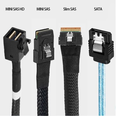 SAS Cable SFF 8654 4 7 Pin Array Disk Faster Transmission Mini PVC Com LSJC