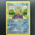 1999 Pokémon TCG Squirtle Base Set #63/102 Shadowless 1st Edition “Grey Stamp”