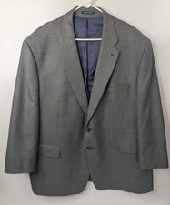Lauren Ralph Lauren Mens Houndstooth Blazer Jacket Coat Size 54R Silk/Wool Blend