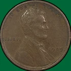 1909 Lincoln Wheat Cent Extremely Fine XF Coin #39618