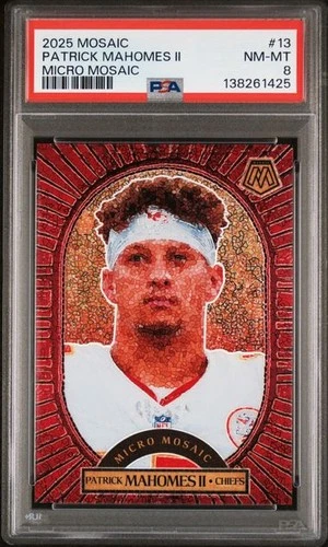 2025 PANINI MOSAIC MICRO MOSAIC 13 PATRICK MAHOMES II PSA 8 1425