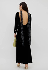 Nevv  Rixo Devina Silk Velvet Gown DRESS Size S/uk10