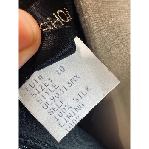 Tadashi Shodji Womens Silk Party/Cocktail Dress Black Size 10 Demure Classic - Picture 4 of 12