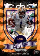 2021 Panini Prizm Draft Prizms Orange Ice #162 Ja'Marr Chase Rookie RC Card