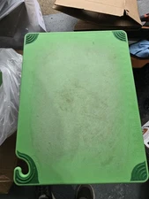 San Jamar CBG182412GN Saf-T-Grip® 24" x 18" x 1/2" Green Cutting Board with Hook