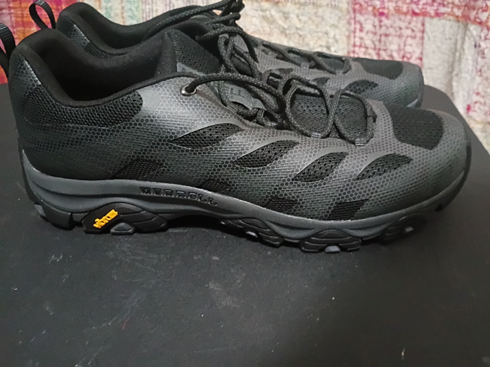Merrell Moab Edge 3 Men's Charcoal Trail Running Shoes Sneakers Sz 16 Excellent image 8
