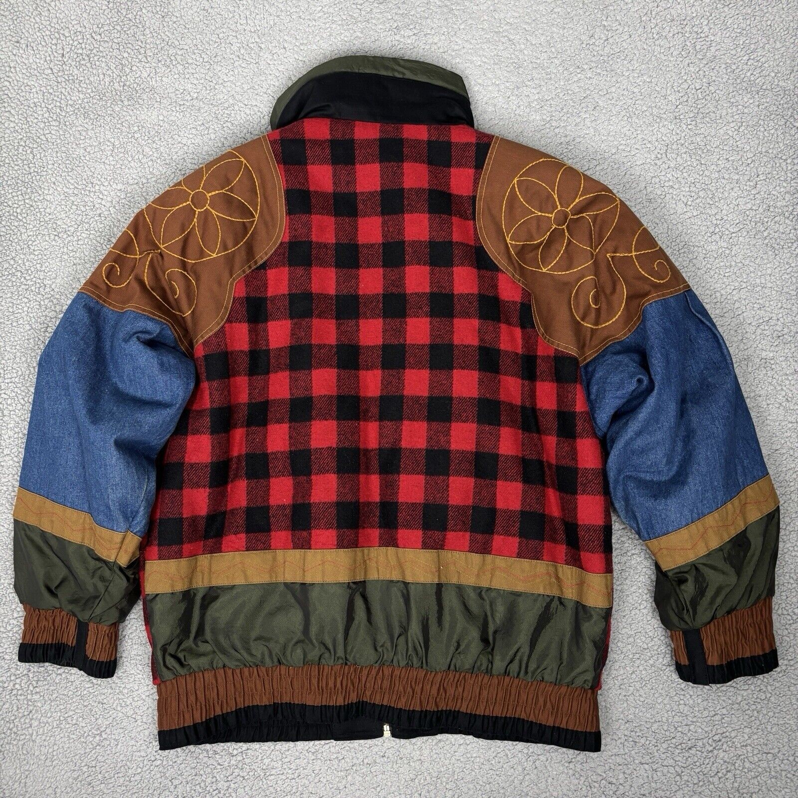 Vtg Gallery Patchwork Jacket Quilted Panel Mixed … - image 22
