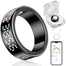 Smart Ring with Display - Fitness Tracker, Heart Rate Monitor, Sleep Tracker,...