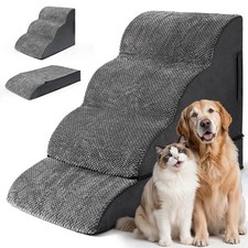 Dog Stairs for Small Dogs, Puppy, Older Cat, High Density Foam Pet Ramp for S...