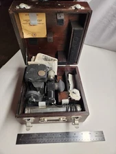 WWII Fairchild Camera & Instrument Corp. A-10A aircraft sextant kit in Wood Case