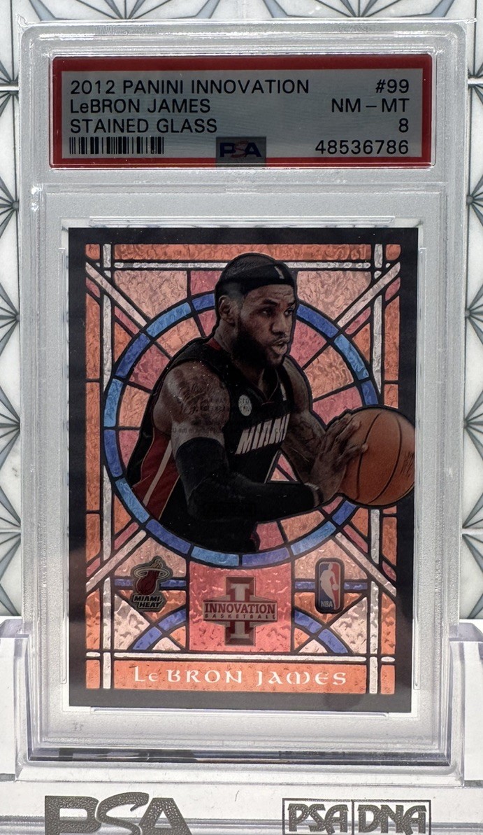 2012-13 Innovation Stained Glass LeBron James  #99 PSA 8