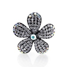 Hand Made Hair Jewelry swarovski crystal Flower Hair Barrettes White Rhinestone