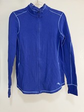 Women s Blue Full Zip Athletic Jacket Thumbhole Performance Lightweight Size S/P