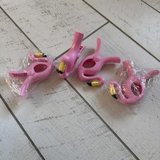 Beach Towel Clips X 4 New Flamingo Birds pale pink