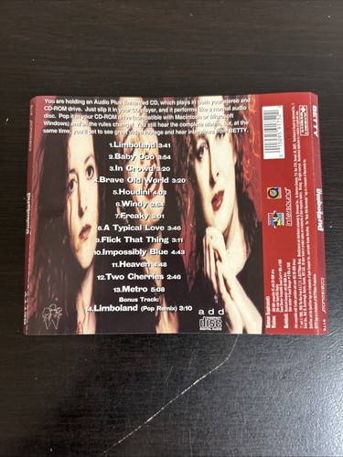 Betty- Limboland CD Disc & Inlay Only No Case Free Shipping Very Good Condition - Picture 6 of 6
