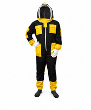 Professional Yellow Beekeeping Suit with Veil Bee Protection Suit -Large