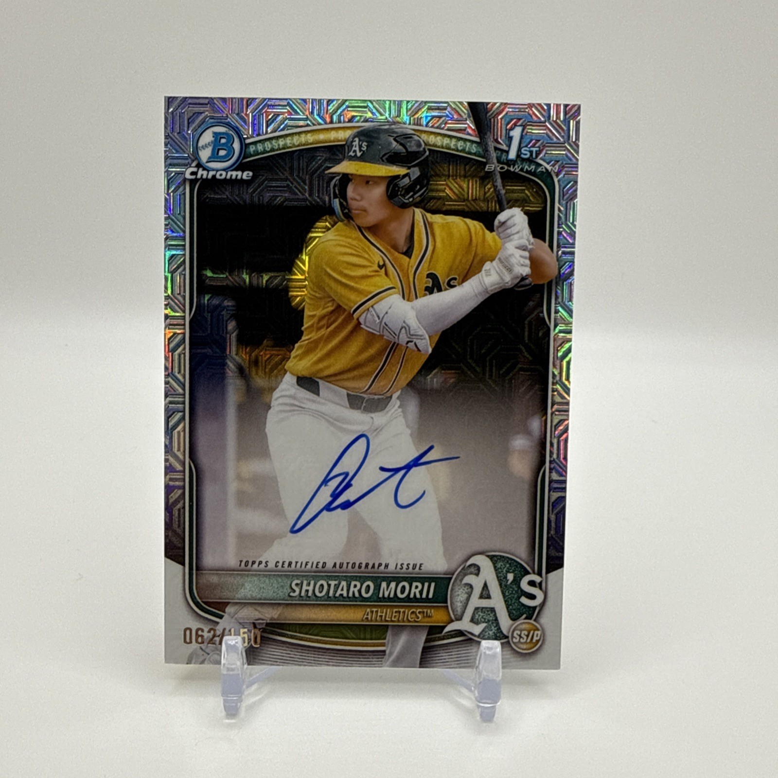 2025 Bowman Chrome SHOTARO MORII #CPA-SM HTA Choice Refractor Auto /150 A's