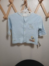 Vintage Winnie The Pooh Infant Cardigan In Blue Size 6m New With Tag