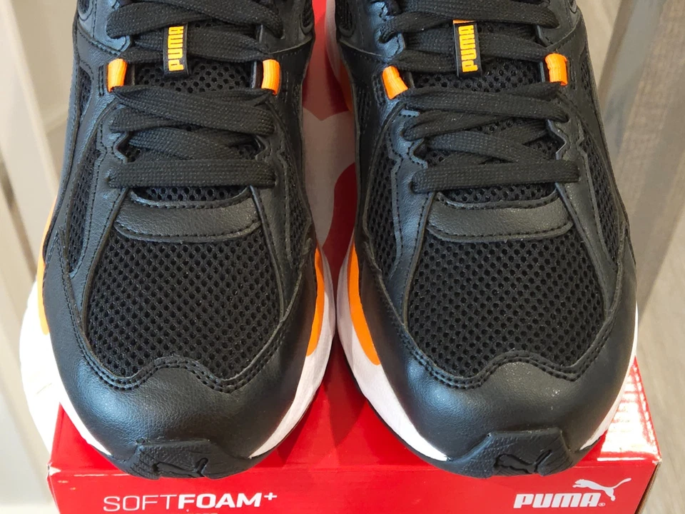 Puma Axis Plus 90s Sneakers Black/Orange 370287-01 Men’s 10.5 New w/ Box - Image 4 of 4