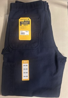 CARHARTT BNWT BN0011-M Loose Fit Washed Duck Utility Work Pants 34x30