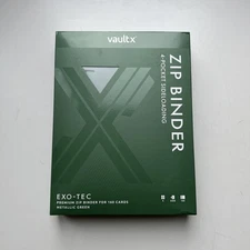 Vault X Metallic Green Exo-Tec® Zip 4 pocket Binder