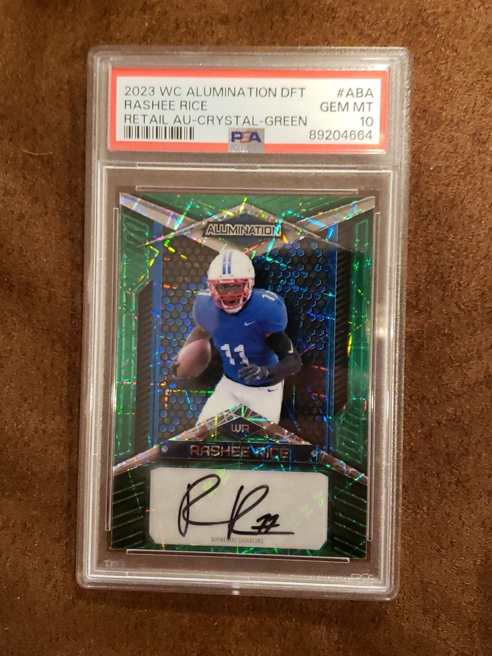 Rashee Rice Wild Card Alumination Draft Retail Autographs #ABA Crystal-Green