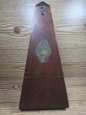 Antique Maelzel Metronome Hexagonal Brass Plaque. Tempo Keeper. Works. Read