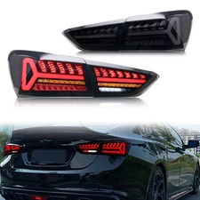 LED Tail Lights for Chevrolet Chevy Malibu 2019-2025 Black Rear Lamps Assembly