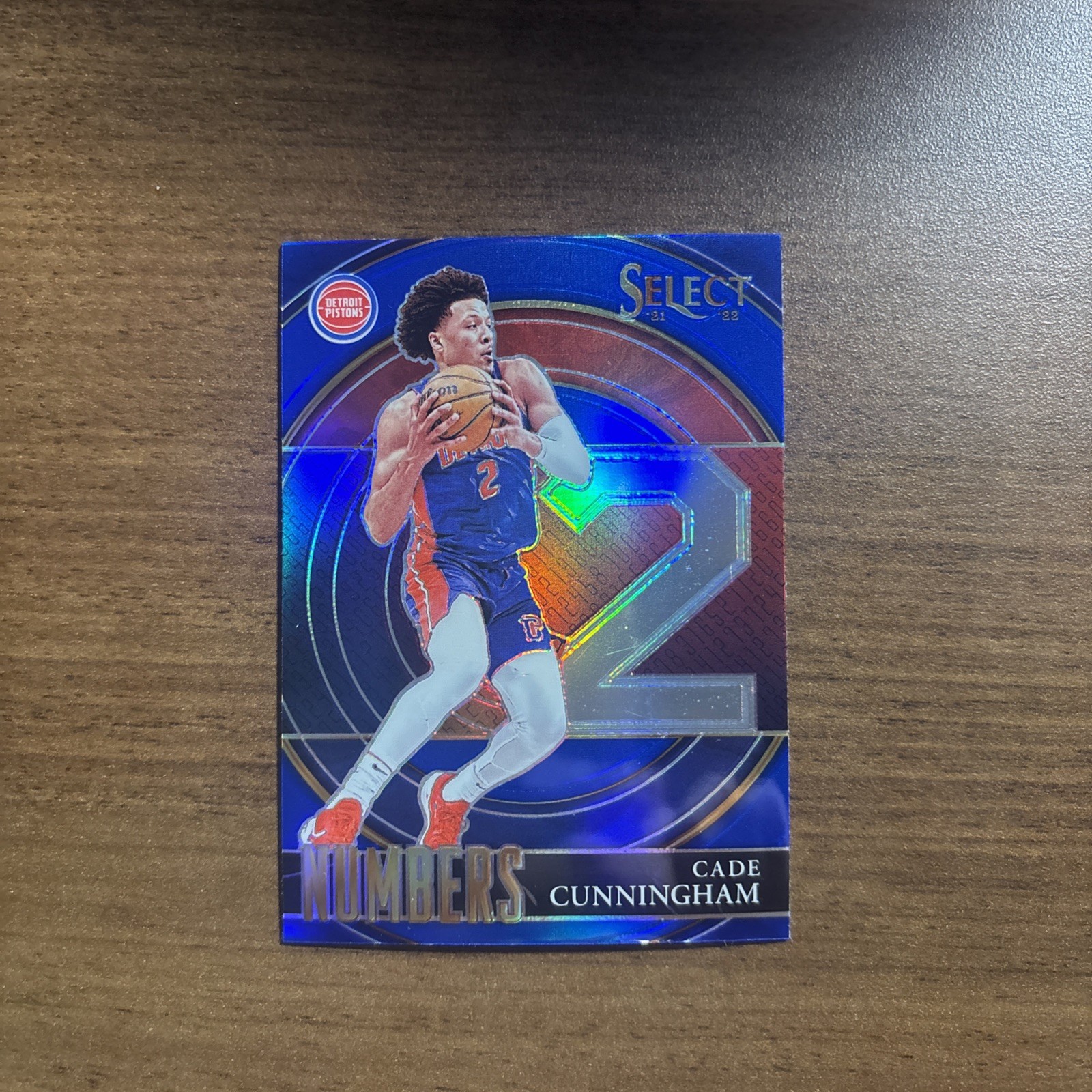 Cade Cunningham 2021-22 Panini Select #40 Select Numbers Blue Prizm Rookie