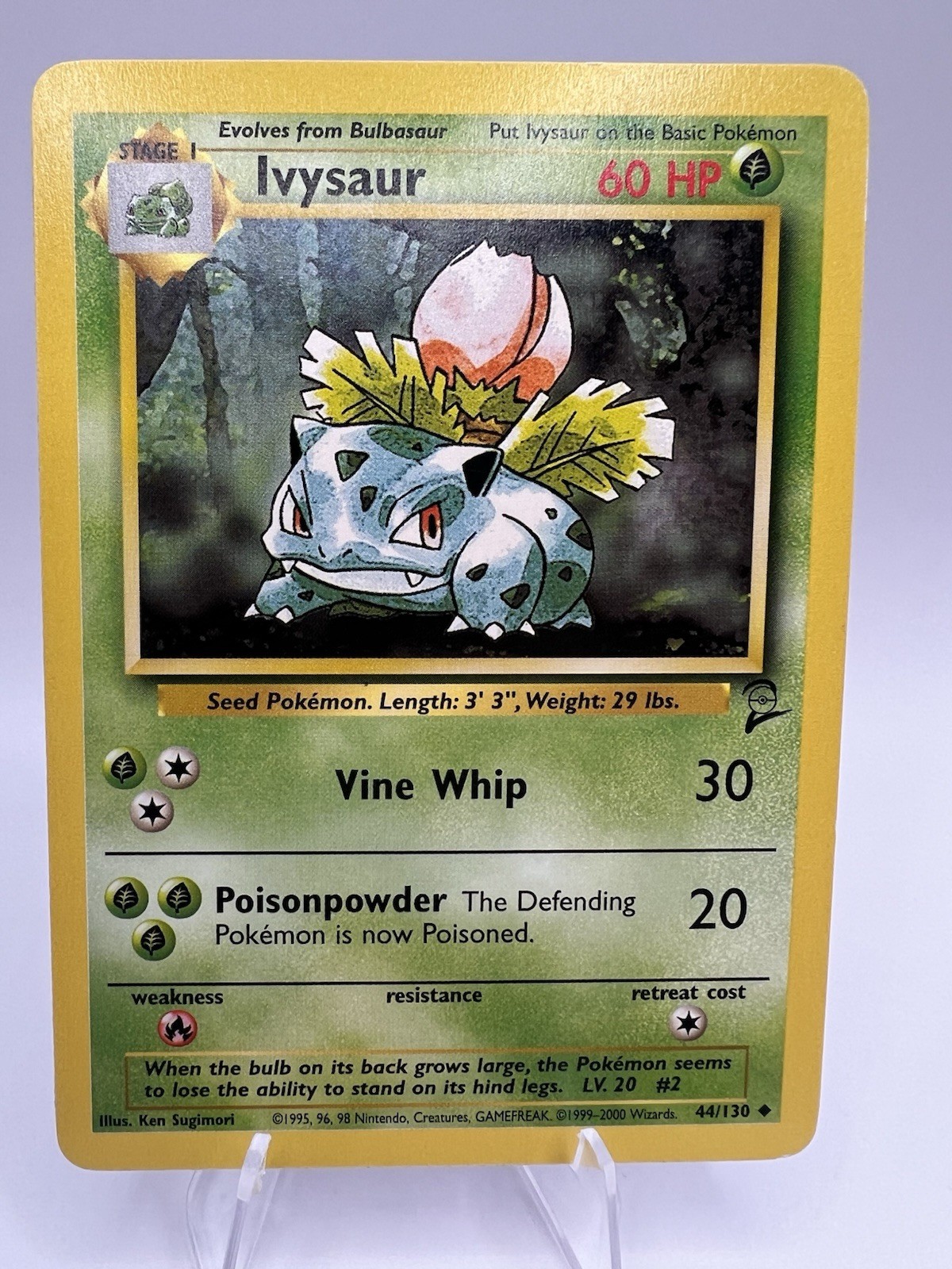 Pokemon Card Base Set 2 Ivysaur 44/130 LP
