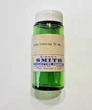 Vintage Green Glass Prescription Bottle-Smith Pharmacy - Kirkwood, MO